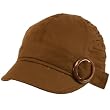 Cotton Newsboy Cabby Adjustable Buckle Cap Hat Brown
