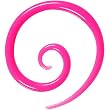 10 Gauge Pink Acrylic Super Spiral Taper