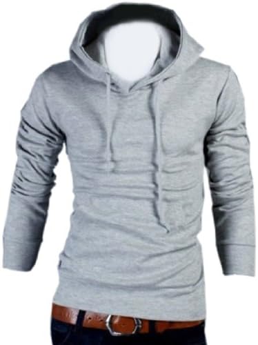Partiss Mens Casual Slim Fit Hoodies Jacket Medium,Light Gray