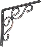 Stanley Hardware 7-by-8-Inch Traditional Shelf Bracket, Satin Bronze #250592