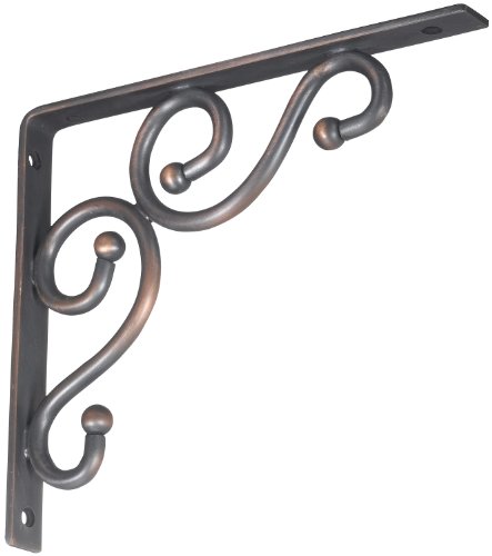 Stanley Hardware 7-by-8-Inch Traditional Shelf Bracket, Satin Bronze #250592