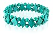 19 MM African Turquoise Stretchable Bracelet One Size Fits For All