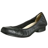 Ros Hommerson Women's Ailis Pleated Flat,Black Softy Calf,6.5 WW US