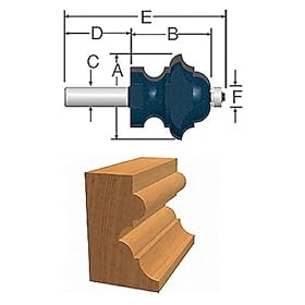 BOSCH 85700M 2-5/32-Inch Diameter 2-Inch Cut Carbide Tipped Multi-Form Router Bit 1/2-Inch Shank