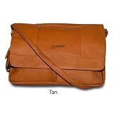 NHL Pittsburgh Penguins Black Leather Laptop Messenger Bag