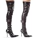 408-Nadia Knee Pad Thigh High Boot With Adjustable Buckles High Heel Shoes