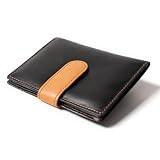 Mini Zen Leather Credit Card Wallet (black & tan)by Golunski