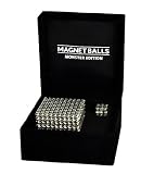 Magnet Balls : The Original 216 Pc Magnetic Rare Earth Magnet Puzzle in Deluxe Case with Muslin Bag (5mm) - 1027 Pc Monster Edition