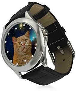 Personalized Gifts Grumpy Cat In Galaxy Space Women's Classic Leather Strap Watch