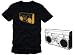 Coole Fun T-Shirts GHETTOBLASTER  T-SHIRT music t-shirts, schwarz/gold, Grösse: XXXL