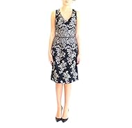 Metallic Sheath Floral Print Jacquard Lace Sequined Sleeveless  Dress