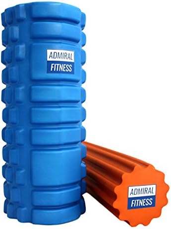 Premium 2-in-1 Foam Roller - High Density Deep Tissue Massage Muscle Recovery - BONUS E-Book Guide! (Blue)
