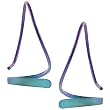 Niobium Unique Twist Earrings