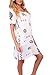 INGEAR Beach Summer Shift Dress Short Cotton Tee Dress Cover Up