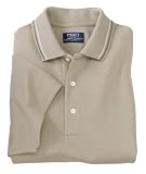 Port Authority Ottoman Rib Sport Shirt with Hemmed Sleeves(K438), L, Khaki/Ivory/Jet Black