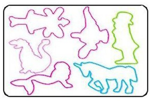 41zpba40btL Zany Bandz Shaped Rubber Bands 24 Pack Mystic