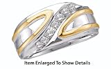 Stunning Men's Large 1/4 ct. Diamond 2 Tone Ring / Band