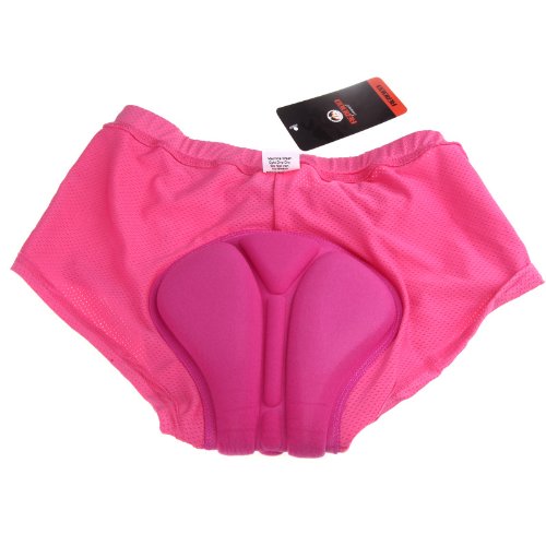 Andoer Women Cycling Underwear Gel 3D Padded Pants Bike Bicycle Rose