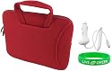 Non-OEM Amazon Kindle DX 9.7 Tote Neorpene Sleeve Case with Car Charger - Red