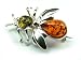 SilverAmber 925 Sterling Silver & Baltic Amber Jewellery - Brooch M802