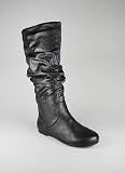 Hidden Platform Slouchy Almond Toe Boot 6 BLACK