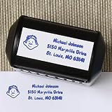 Boy Cartoon Character Personalized Address Stamp