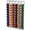 Capstores Tavolaswiss - 50.48640 - Porte capsules mural Fila 60 avec velcro double face pouvant contenir 60 capsules Nespresso - Acier chromé