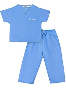 Personalized Scrubs for Baby, Size 0-6 Months, Blue