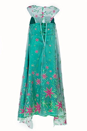 HBB Girl Snow Princess Dress Costume with Glittering Flower Cape SZ 3-10