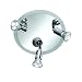 Trio-Leuchten 820530305 Power-LED-Rondell 3 Spots � 3x1W GU10 3100K Durchmit 25cm alufarbig/chrom