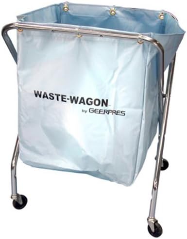 Geerpres 3610 Waste-Wagon Linen Rolling Refuse Receptable Cart, 28" Length x 23" Width x 36" Height