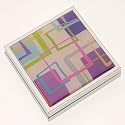 Square Geometric Pattern Compact Travel Mirror