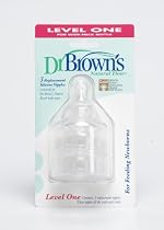 Dr. Brown's Natural Flow Level One Wide Neck Nipple, 3 Pack