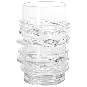 Zodax Curacao Clear Glass Hurricanes Vase, Short