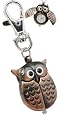 Wise Old Owl Copper Finished Key Chain Clip Pocket Watch