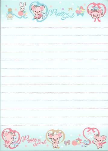 Imagen 4 de Bonito bloc de notas Piggy Girl con cerdo y lazo