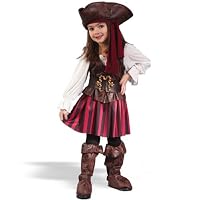 High Seas Buccaneer Pirate Costume Girl - Toddler 3-4T