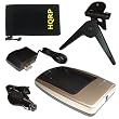 HQRP Replacement Charger for Panasonic Lumix DMCTZ50, DMCTZ15, DMCTZ11 plus HQRP Black Mini Tripod & HQRP Carrying Bag