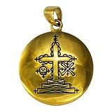 Bronze Papa Ghede Voodoo Loa Veve Pendant Vodoun Lwa Death Gothic Jewelry Amulet Voodoo Vodou Veve Pendant Loa of the Dead Talisman