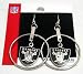 OAKLAND RAIDERS NFL WOMENS HOOP EARRINGS TEAM LOGO