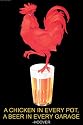 Art Poster, A Chicken in Every Pot, A Beer in Every Garage - Herbert Hoover - x