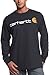 Carhartt Men's Signature Logo Midweight Jersey Long Sleeve T-Shirt,Navy,Large