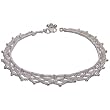 Gift for Girlfriend Silver Jewelry Ankle Bracelet Pairs 10.25 inches (sanklt074)