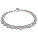 Gift for Girlfriend Silver Jewelry Ankle Bracelet Pairs 10.25 inches (sanklt074)