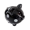 Polka Dot Piggy Bank - Black
