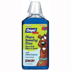 Orajel Plaque Revealing Rinse with Added Calcium, Berry Flavor 12 fl oz (355 ml)