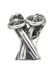 925 Sterling Silver Skis Bead, For Chamilia, Pandora, Biagi, Personality, Reflections And More Charm Bracelets