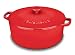 Cuisinart Chef's Classic Enameled Cast Iron 7-Quart Round Covered Casserole, Red