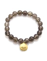 Satya Jewelry "Abundant" 24k Yellow Gold Plate Stretch Bracelet