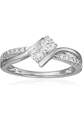 Two Stone Diamond 14k White Gold Ring (1/2cttw, H-I Color, I2 Clarity)